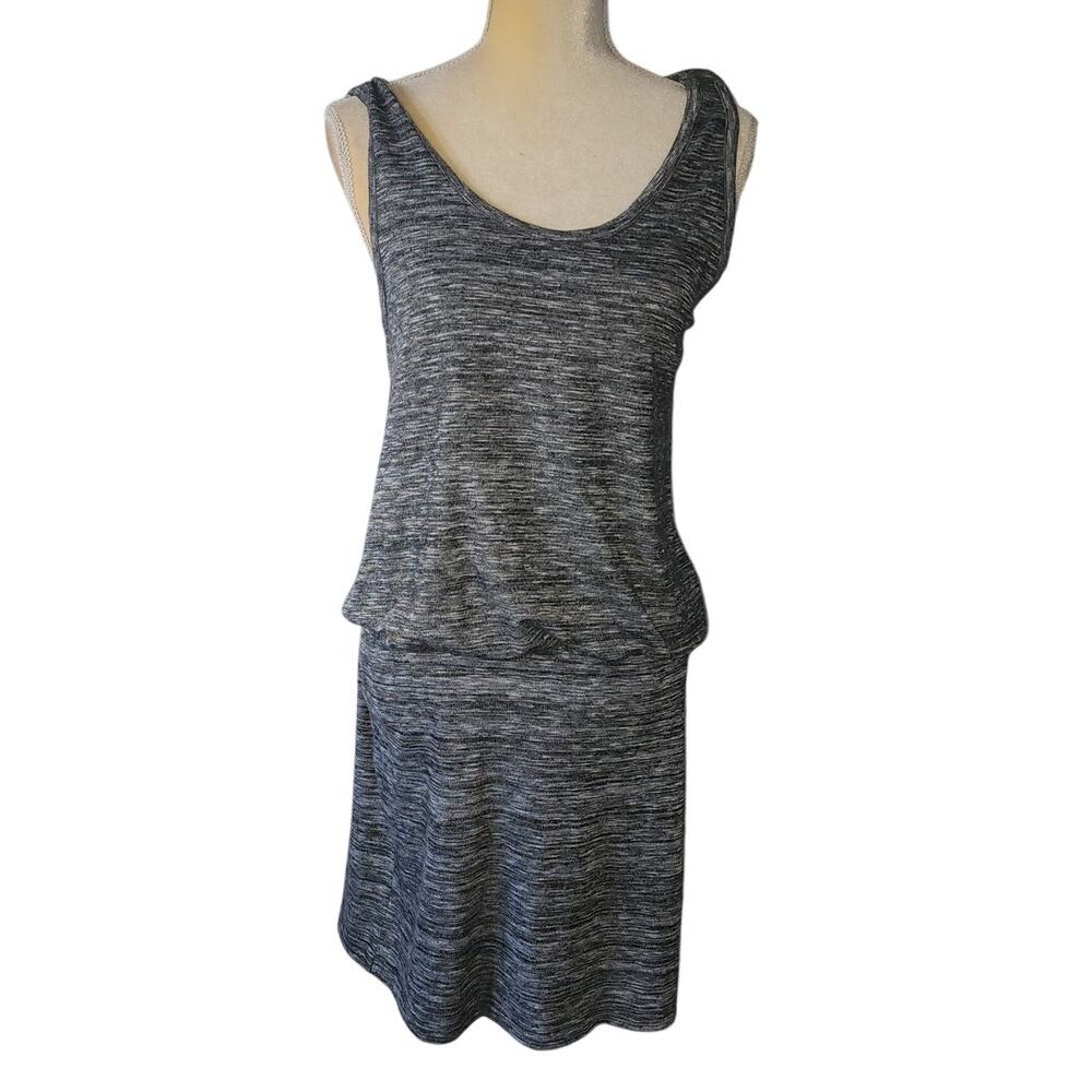 Lou & Grey Sleeveless Drop Waist Blouson Tank Knit Stretch Dress Size Medium